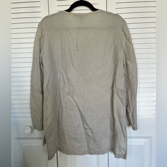 100% Linen Tunic / Blouse / Cover Up from ELLEN TRACY COMPANY - Picture 2 of 5